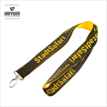 Custom Ribbon Woven&Silk-Screen Printing Lanyard in Double Layer